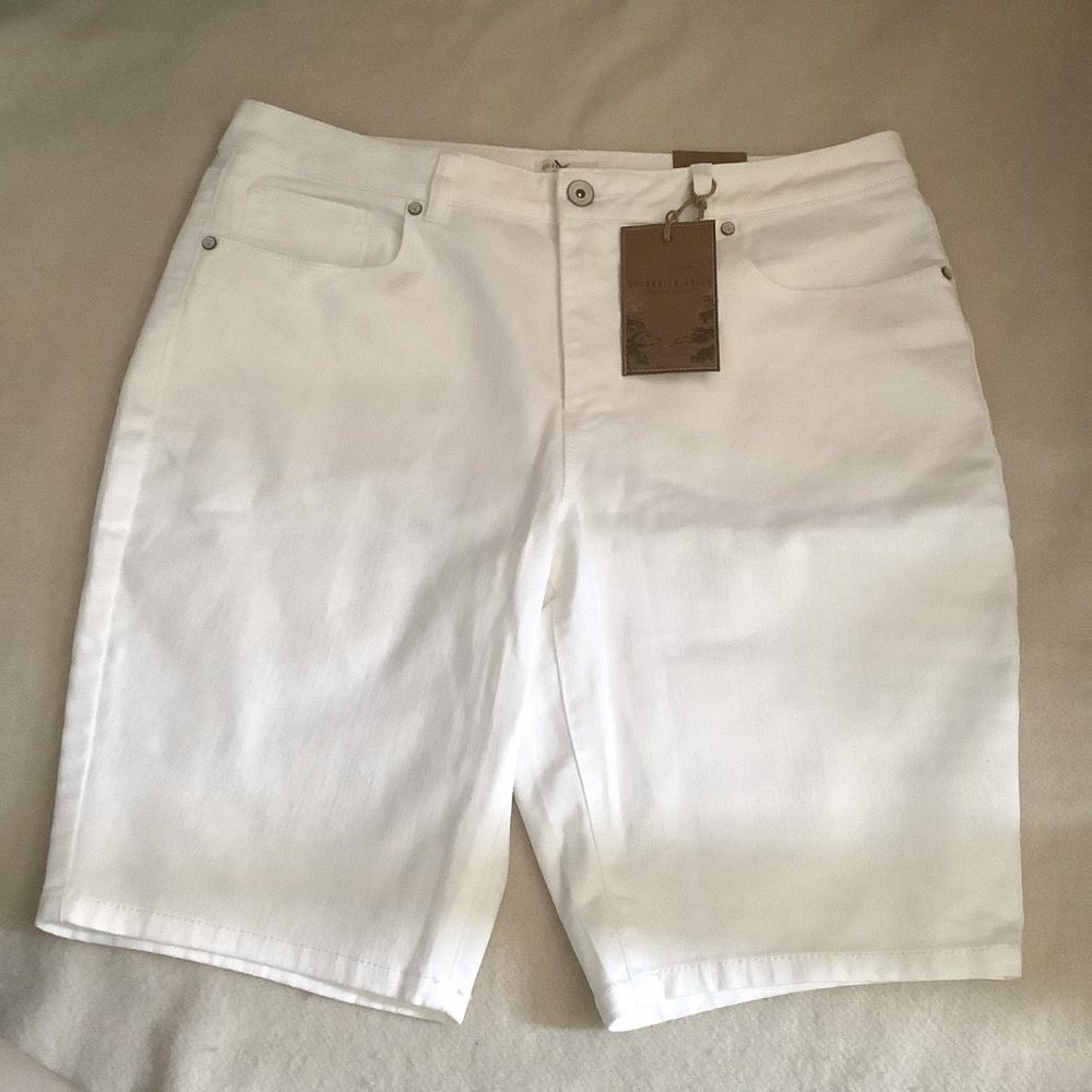 Cold water creek white denim shorts